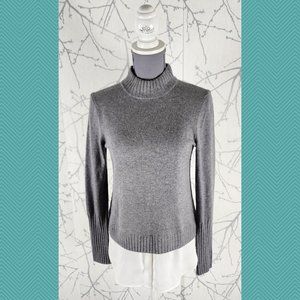 Saks Fifth Avenue Wool Blend Layered Mockneck Sweater